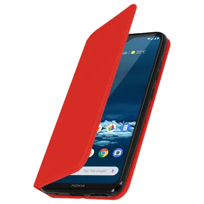 Obrázok produktu pre Avizar, puzdro Nokia 5.3 Magnetické skladacie s funkciou stojana, červené