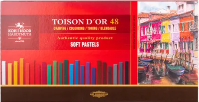 Produktbild von eckige Künstler- Softpastellkreide, im   48er Pack