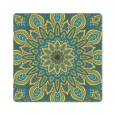 Produktbild von MuchoWow® Mauspad Mousepad Mandala mit floralen Details 20x20 cm - Mousepads - Maus Mat - Pad - Mausunterlage - Desk Mat - Bureauartikeln