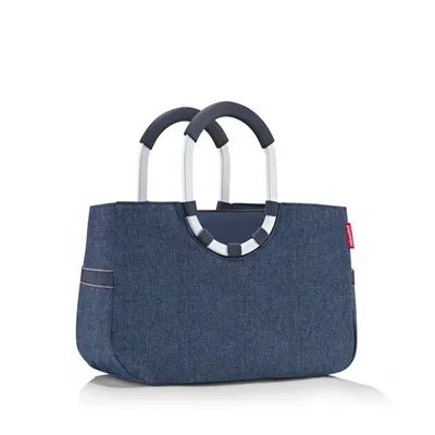 Zdjęcie produktu dla reisenthel loopshopper M, torba na zakupy, Herringbone Dark Blue, 12 L, OS4113