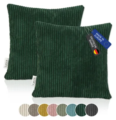 Immagine prodotto di Set di 2 federe per cuscini in tessuto CORD (40 x 40 cm) con chiusura a zip