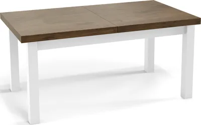 Obrázek produktu pro Moderní Obdélníkový Rozkládací Jídelní Stůl - Úspora Místa - Bílé Dřevěné Nohy - 140 až 180 cm - Dub Lefkas - 140 x 80 cm