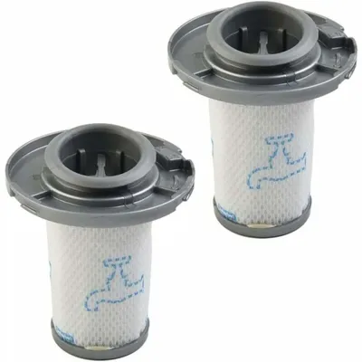 Produktbild von 2er-Pack Filter für Rowenta X-Force Flex 8.60 – waschbare, hochwertige Ersatzteile aus robustem HEPA-Material. Dank doppeltem Filtersystem (Hauptfilter + Vorfilter) wird Schmutz bereits vor dem Motor abgefangen – so bleibt Ihr Staubsauger länger leistungsstark und wartungsarm. Jeder Filter ist bis zu 50-mal wiederverwendbar: einfach ausspülen, lufttrocknen, einsetzen. Ideal für Allergiker, Familien und alle, die Wert auf saubere Luft und nachhaltige Pflege ihres Geräts legen.