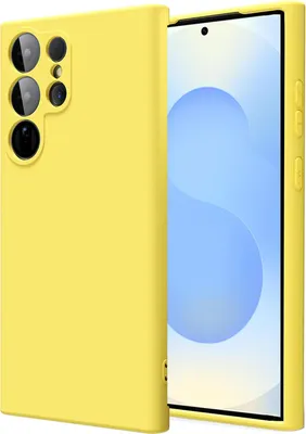 Zdjęcie produktu dla Etui na telefon komórkowy Samsung Galaxy S25 Ultra silikonowe etui żelowe, żółte