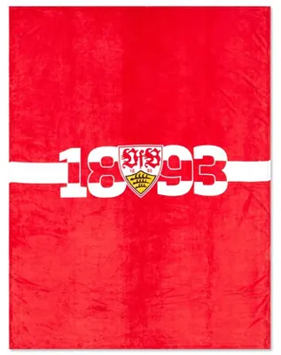 Obrázek produktu pro Fleecová deka VfB Stuttgart Brustring červená 150x200 cm recyklovaný polyester