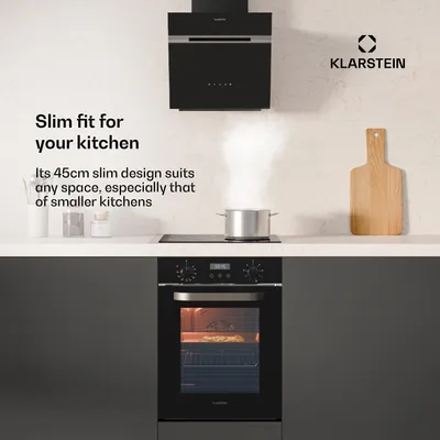 Obrázek produktu pro Klarstein SmartSlim trouba, Slim design, 9 funkcí, objem 49 l, snadné čištění, EEK A