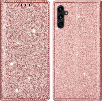 Produktbild von Samsung Galaxy A34 Hülle - Coverup Glitzer Klapphülle - Roségold