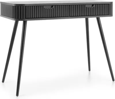 Obrázek produktu pro FURNLUX Konzolový stolek Zova Black 103 cm / Hlavní barva: černá / Rozměry: 103 x 80 x 49 cm