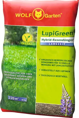 Produktbild von WOLF-Garten 77AR1002650 LU-L 220 D/A LupiGreen® HYBRID-RASENDÜNGER LANGZEIT 1 St