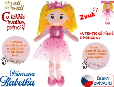 Obrázek produktu pro Panenka Princezna Babetka 35cm měkké tělo na baterie česky zpívající 0m+
