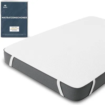 Produktbild von DigiRigi® Wasserdichter Matratzenschoner 140 x 200 cm –  , atmungsaktive Baumwolle, 4 Eckgummis, waschbar 60°C, für Babys & Senioren