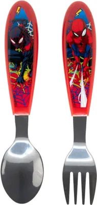 Produktbild von Spiderman Moving Target Metall-Ergo-Besteckset, 2-teilig