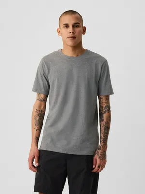 Produktbild von GAP Herren Basic T-Shirt aus 100% Baumwolle, Kurzarm, Rundhalsausschnitt, Grau, XS