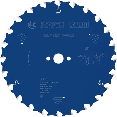 Obrázek produktu pro Pilový kotouč Bosch Expert na dřevo 184 x 16 x 2,6 mm 24