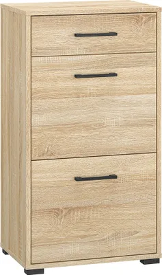 Produktbild von Schuhschrank 50 cm Eiche hell mit 2 Klappen CHEB-131