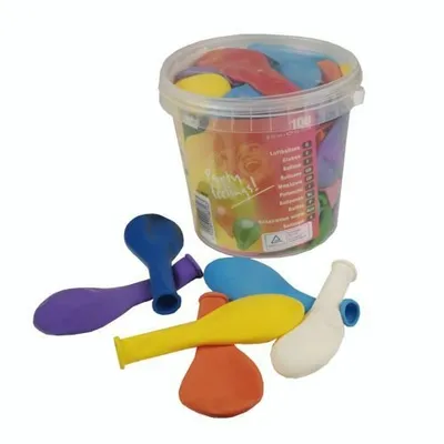 Produktbild von 400 Papstar Luftballons Ø 22 cm farbig sortiert in Dose 18816