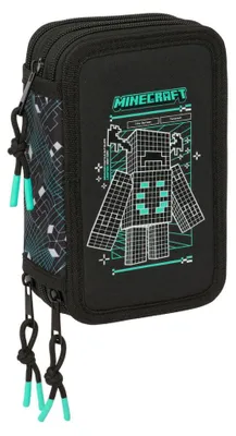 Productafbeelding van Safta Triple Minecraft schermhoesje, 37 stuks, zwart. Mann, zwart, one size