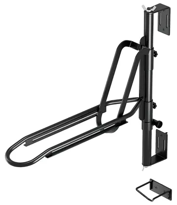 Image de Support mural pour vélos, en acier au carbone haute résistance, capacité de charge de 100 lbs, bras pivotant réglable à 120°, design pliable, facile à installer