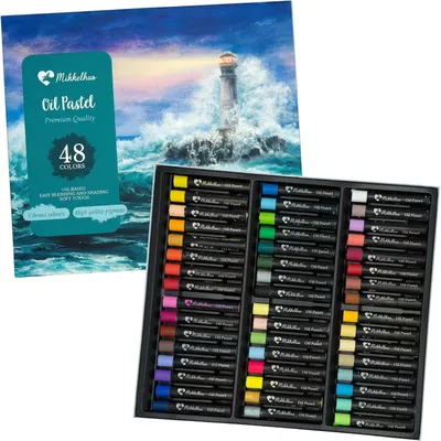 Produktbild von Ölpastellkreide Set 48 Farben, weiche Textur, zum Malen