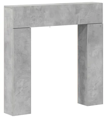 Zdjęcie produktu dla Rama kominkowa vidaXL, kolor betonowy, 102 x 18 x 100,5 cm, materiał drewnopochodny