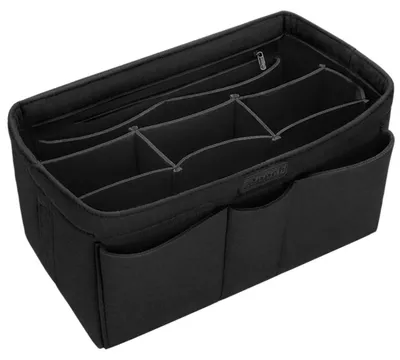 Imagen del producto de Organizador para bolso de fieltro, con múltiples compartimentos interiores, tamaño L, ideal para guardar objetos