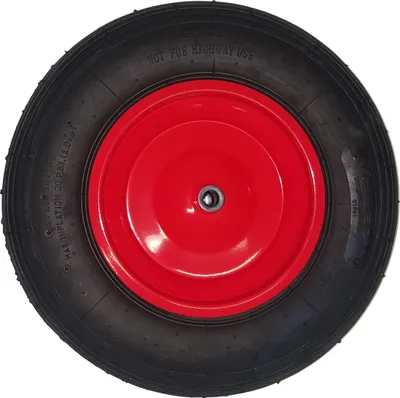 Produktbild von LIMEX Ersatzrad 4,0x8 Rad für Schubkarre Gartenkarre Baukarre, Rot, ohne Achse für Montage, Reserveteil