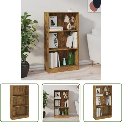 Produktbild von The Living Store Bücherregal Räuchereiche 60x24x109 cm Holzwerkstoff