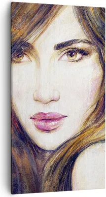 Produktbild von Bild auf Leinwand - Leinwandbild - Frau Gesicht Lippen - 55x100cm - Wand Bild - Wanddeko - Leinwanddruck - Bilder - Kunstdruck - Wanddekoration - Leinwand bilder - Wandkunst - PA55x100-3986