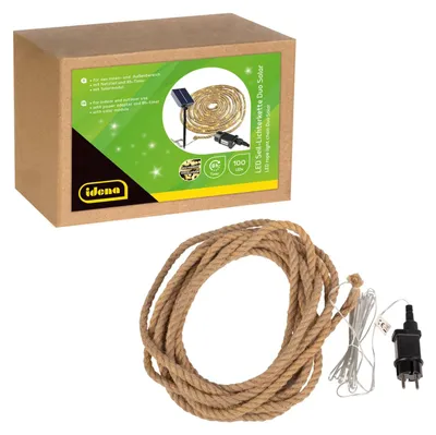 Productafbeelding van Idena 30520 Idena 100er Seil Solar LED Lichterkette braun 14,0 m