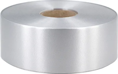 Produktbild von Geschenkband Ringelband 50mm x 100m Rolle Silber