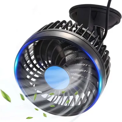 Produktbild von Autolüfter, 12V Auto-Saugnapf-Ventilator, 360° Drehbarer Auto Ventilator mit Zigarettenanzünder für LKW-SUV-Wohnmobil