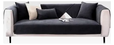 Produktbild von Couchbezug, Sofadecken für Sitzflächen, Überwurfdecken für Sofa, rutschfeste Sofadecke, Dunkelgrau, 70 * 150CM