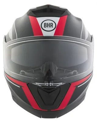 Immagine prodotto di BHR 836 FLIP-UP, Casco Moto Modulare Apribile Omologato ECE 22.06 Con Schermo Parasole e Doppia Visiera Antigraffio, Utilizzo Touring e Cittadino, Cool Black, L