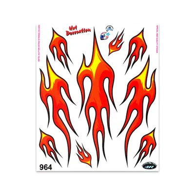 Produktbild von ABARTH Flammen Aufkleber 20x24 cm - Langlebig & Leuchtende Farben für Auto, Motorrad, Helm