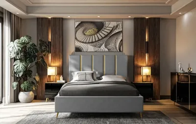 Obrázok produktu pre Čalúnená posteľ TIFFANY s kontajnerom 160x200 cm- Čelo postele:133 cm Jasmine 81