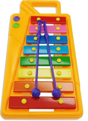 Produktbild von Buntes Xylofon für Kinder ab 3 Jahren, Musikinstrument mit 3 cm Breite und 40 cm Höhe