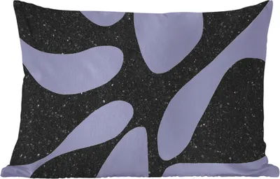 Produktbild von MuchoWow® Outdoor Kissen - Pflanze - Schwarz - Minimalismus - 60x40 cm - Wetterfest - Lounge Kissen - Zierkissen - Kissen für Innenräume