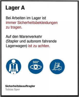 Produktbild von MADRID Black Line Wegweiser DIN A4 hoch
