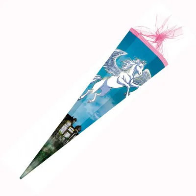 Produktbild von Schultüte / Zuckertüte / 85cm / eckig / "Pegasus"