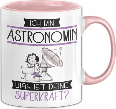 Produktbild von Astronomin Geschenk Tasse Ich Bin Astronomin Was Ist Deine Superkraft Geschenkidee Lustig Geburtstag Weihnachten (Rosa)