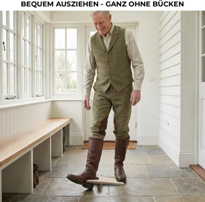 Produktbild von Stiefelknecht aus unbehandeltem Buchenholz – Nachhaltig, robust & vielseitig für alle Stiefelarten | Schuhauszieher , Schuh Ausziehhilfe - Stiefelauszieher | Germany