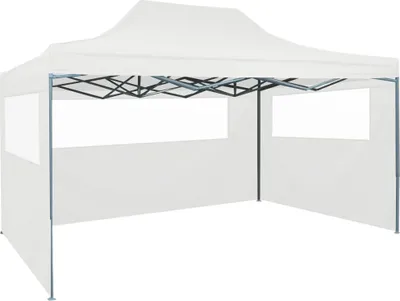 Obrázek produktu pro Profesionální skládací party stan 3 bočnice 280x410x315 cm ocel bílý