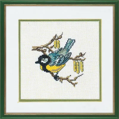 Produktbild von Eva Rosenstand Kreuzstich Set "Kohlmeise", Zählmuster, 20x20cm