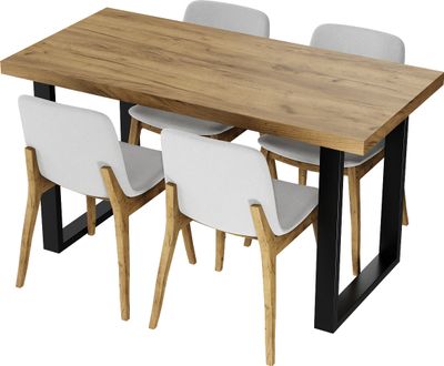SKXMobel Esstisch Maßgefertigter 100x60x76, Mondern Küchentisch aus Holz in naturel colour, Esszimmertische, Küchentisch aus Naturholz