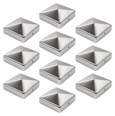 Produktbild von 10x Pfostenkappe Edelstahl 101 mm Pyramide Abdeckkappe für Pfosten 10x10cm