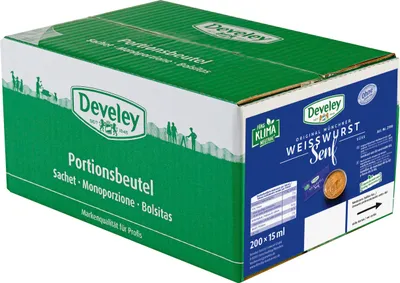 Produktbild von Develey Original Münchner Weißwurstsenf süß 200 x 15 ml (3L)
