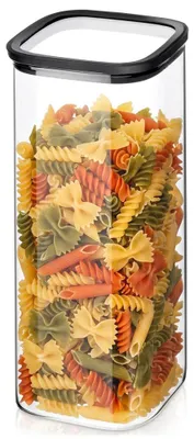 Image de Vilde | Bocal en verre 1,8 L - Boîte de conservation carrée avec joint en silicone - Lavable au lave-vaisselle