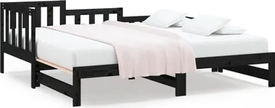 Obrázek produktu pro vidaXL Rozkládací postel černá 2x(90x190) cm Masivní borovicové dřevo