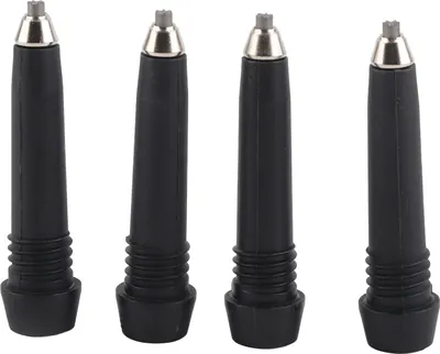 Produktbild von Wanderstangenspitze, 4 PCs Alpenstock Schwarz tragbarer Carbon -Wolfram -Stahlvermessung zum Gehensklettern