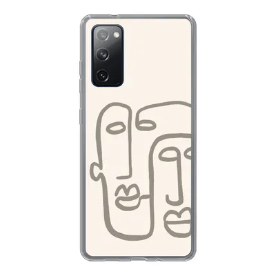 Produktbild von MuchoWow® Handyhülle Schutzhülle Hülle für Samsung Galaxy S20 FE Gesicht - Abstrakt - Strichzeichnung Silikon Softcase Handy Hülle - Abdeckung